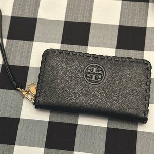 Tory Burch Black Leather Wristlet Wallet NWT